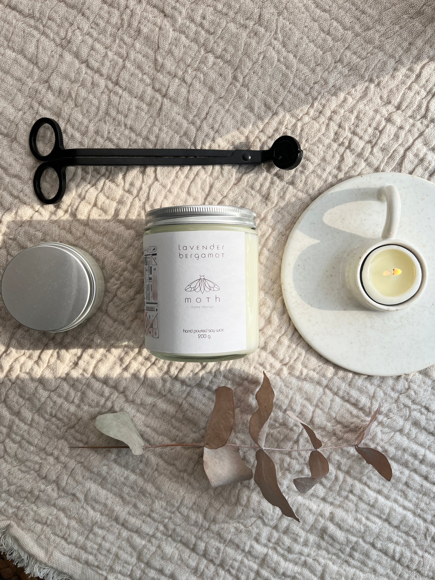 Lavender + Bergamot Hand Poured Soy Wax Candle