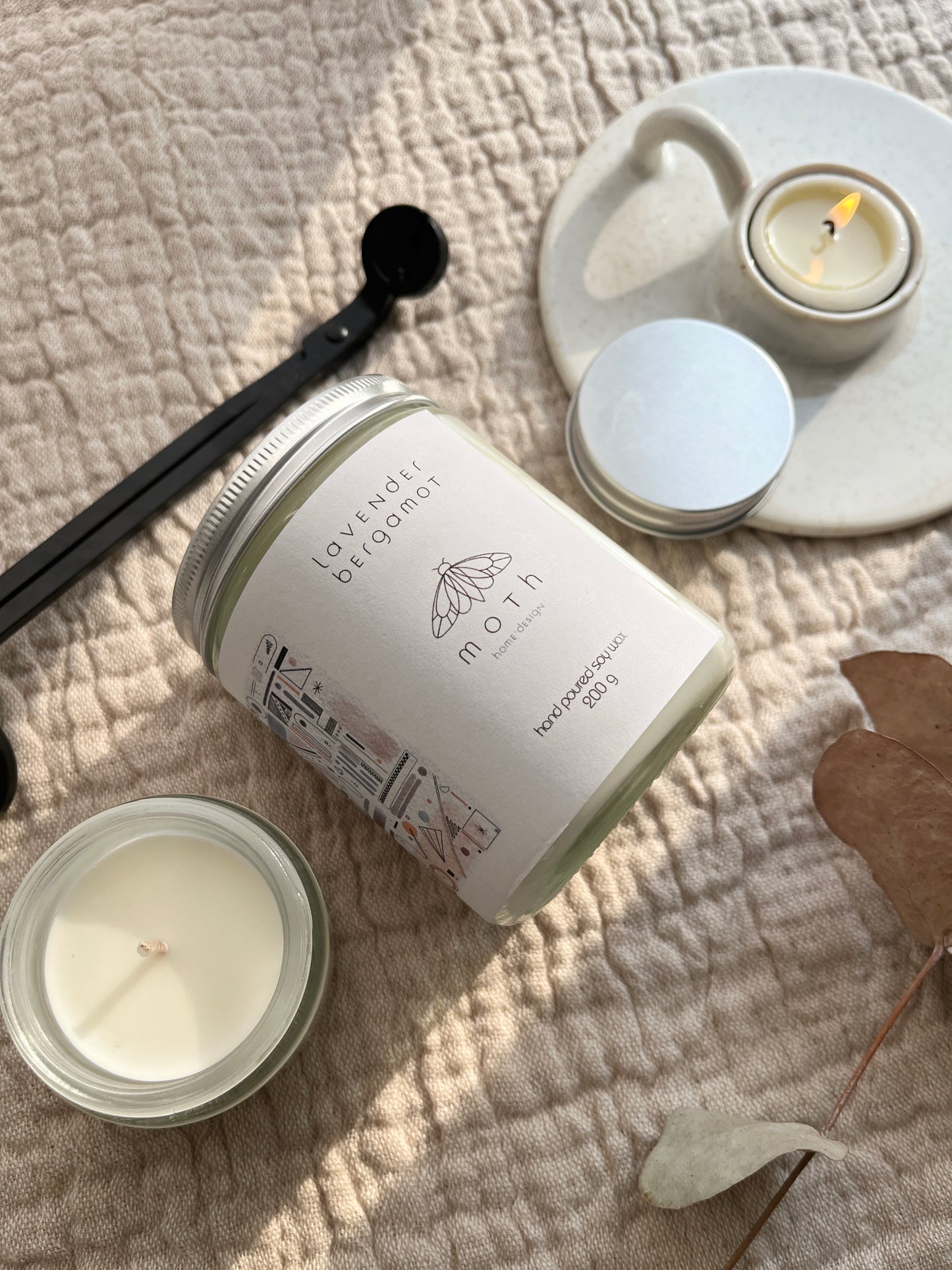 Lavender + Bergamot Hand Poured Soy Wax Candle